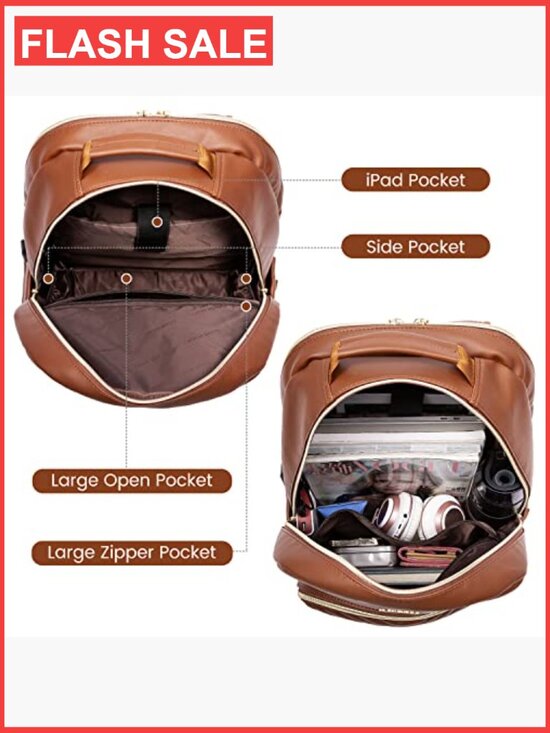 Women\'s Laptop Backpack Large Capacity Travel Work Bag USB Port 15.6\